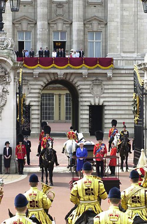 Beim der jährlichen Trooping the Colours-Parade wird der Geburtstag von Queen Elizabeth gefeiert.