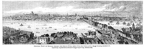 Momentaufnahme aus der Geschichte von London vor dem Großen Brand.