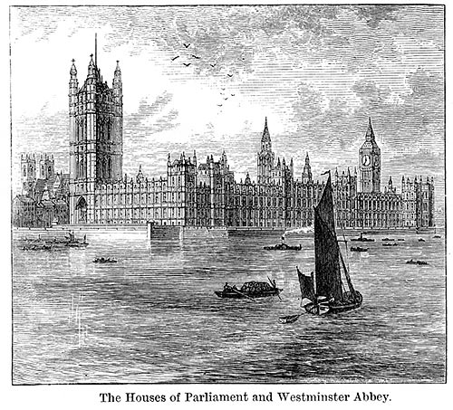 Die Zeugen der Geschichte von London sind heute noch überall sichtbar: Houses of Parliament (1884)