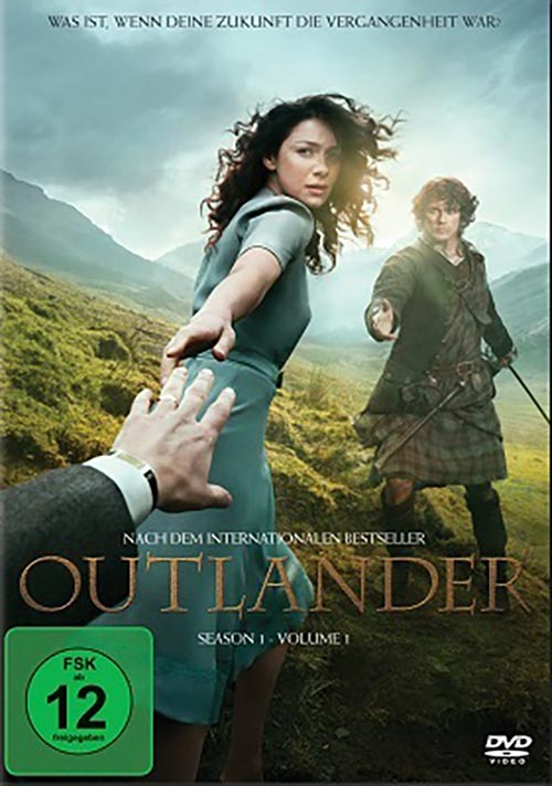 Die ersten drei DVDs der ersten Staffel von Outlander