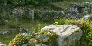 Die verlassenen Ruinen von Chysauster Ancient Village