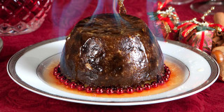 Plumpudding - traditionelles britisches Weihnachtsgericht